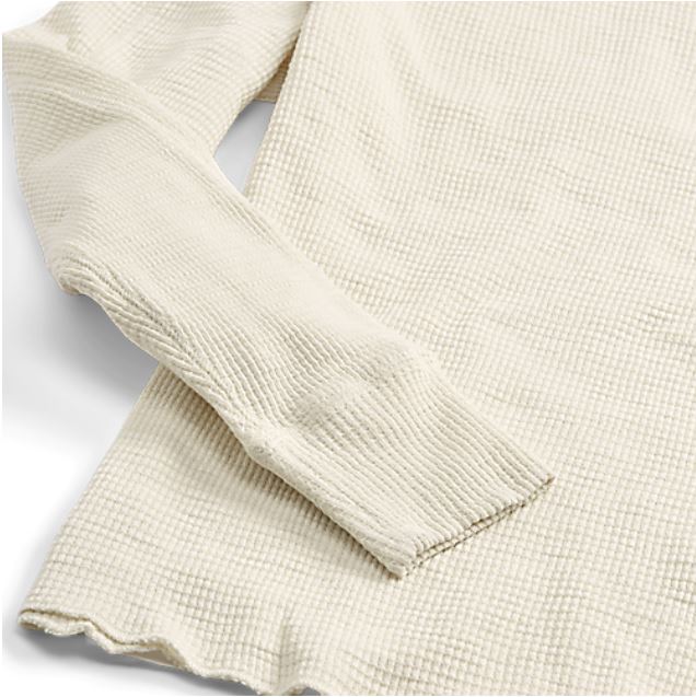 RRL - LS Textured Cotton Waffle Knit Shirt - sleeve