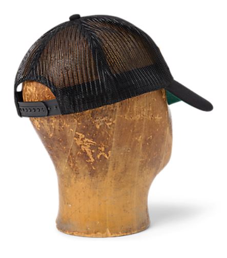 RRL- Cotton 3x1 RHT Denim "Double RL" Logo Trucker Hat w/ Mesh Back Panels - back