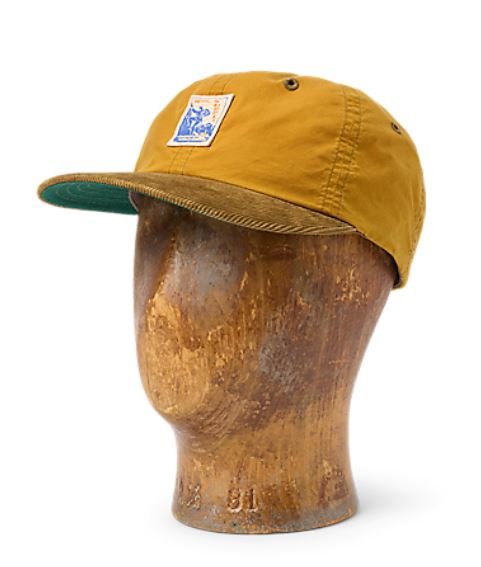 RRL- Oil Cloth/Cotton Corduroy "RRL Supply" Logo Sportsman Hat
