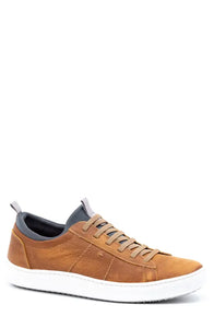 Martin Dingman - Cameron Hand Buffed Pebble Grain Leather Sneaker - Old Saddle