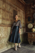 Load image into Gallery viewer, Model wearing Caballero - Hendrix Black Vegan Leather Skirt
