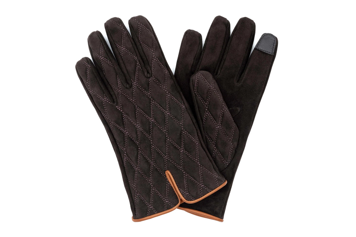 Martin Dingman - Quilted Italian Lamb Suede Gloves