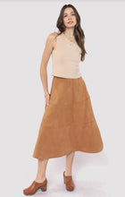 Load image into Gallery viewer, Sadie &amp; Sage - Risk Taker Faux Suede Exposed Stitch Skirt
