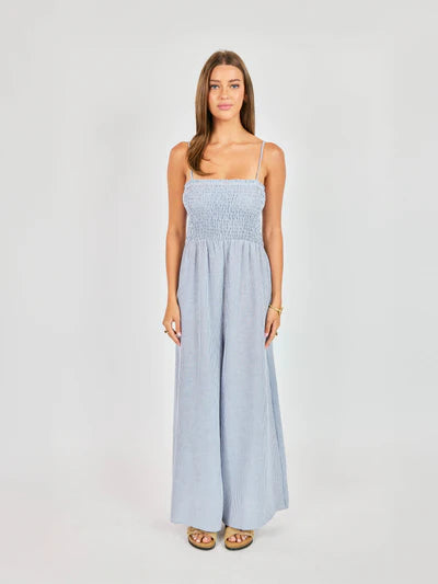 Sadie & Sage - Garden Sun Smocked Jumpsuit