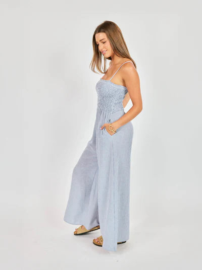 Sadie & Sage - Garden Sun Smocked Jumpsuit