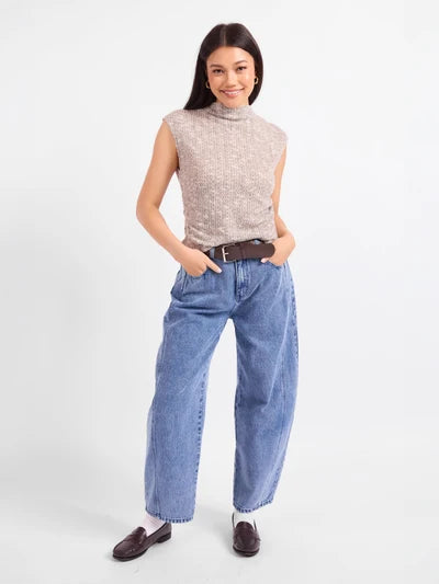 Sadie & Sage - Billie Ruched Knit Top
