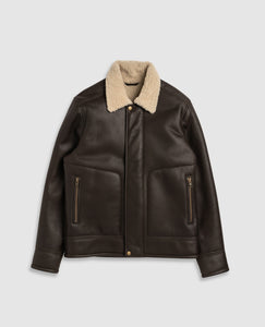 Rodd & Gunn - Arrowtown Shearling Leather Jacket in Mocha.
