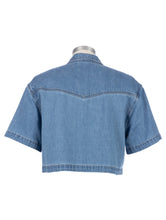 Load image into Gallery viewer, Kut from the Kloth - Birdie Button Down Crop Shirt - back
