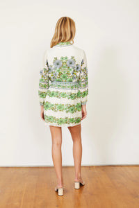 Model wearing Caballero - Lucy Dress in Secret Garden Print - back.