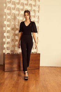 Model wearing Caballero - Andrea Top in Black.