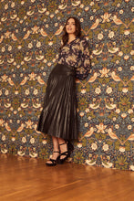 Load image into Gallery viewer, Model wearing Caballero - Hendrix Black Vegan Leather Skirt
