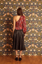Load image into Gallery viewer, Model wearing Caballero - Hendrix Black Vegan Leather Skirt
