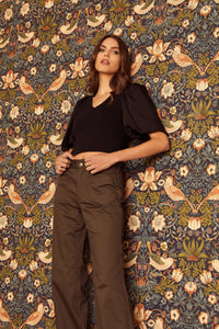 Model wearing Caballero - Andrea Top in Black.