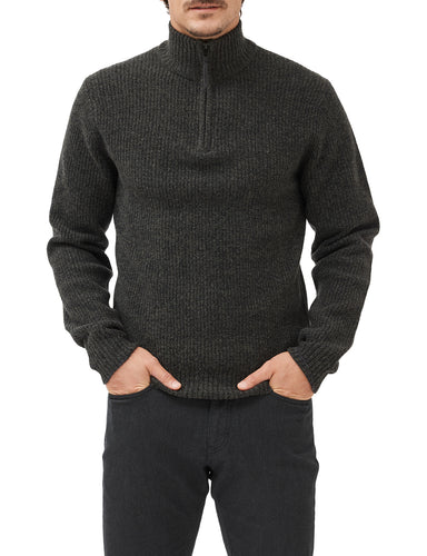 Model wearing Rodd & Gunn - Robbies Road Sweater in Jungle.