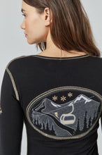 Load image into Gallery viewer, Model wearing Alp N Rock - Elia Henley Shirt in Black.
