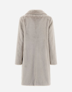 Herno - Faux Fur Long Coat in Chantilly.