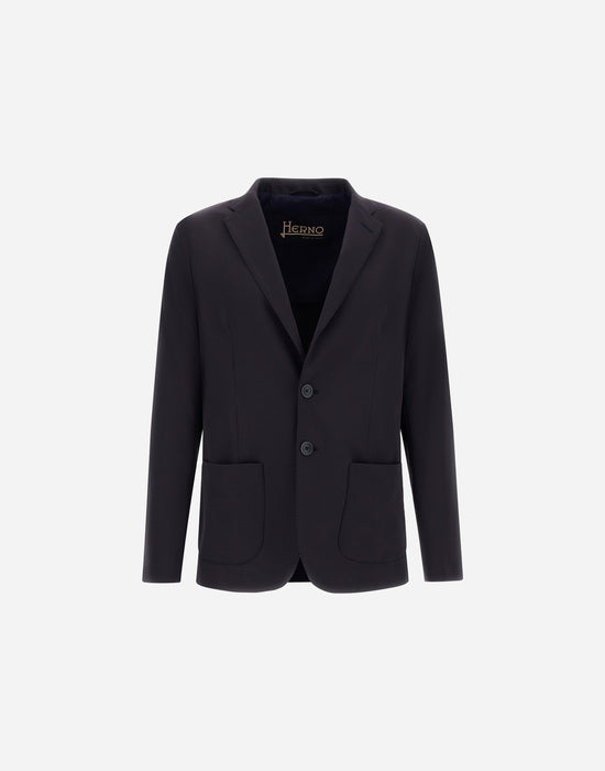 Herno Men's Seer-Crease Blazer in Blu Navy.