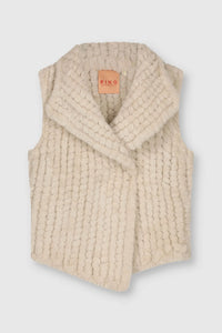 Rino & Pelle - Jenna Faux Fur Vest in Stone.