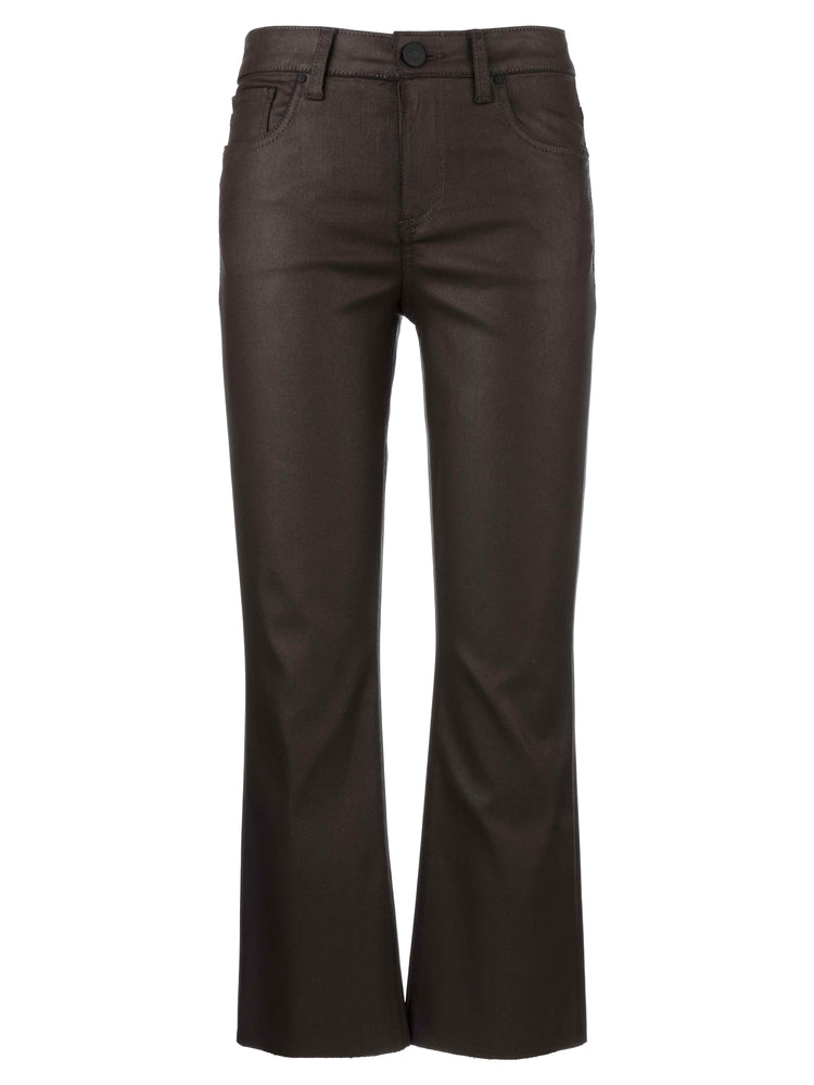 Kut From The Kloth - Kelsey High Rise Ankle Flare w/Raw Hem in Chocolate.