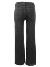 Load image into Gallery viewer, Kut From The Kloth - Kelsey High Rise Fab Ab Ankle Flare Inset Leg in Pewter Green - back.
