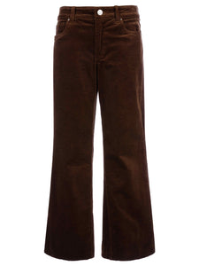 Kut From The Kloth - Kelsey Mid Rise Ankle Flare - Inset Leg in Brown.