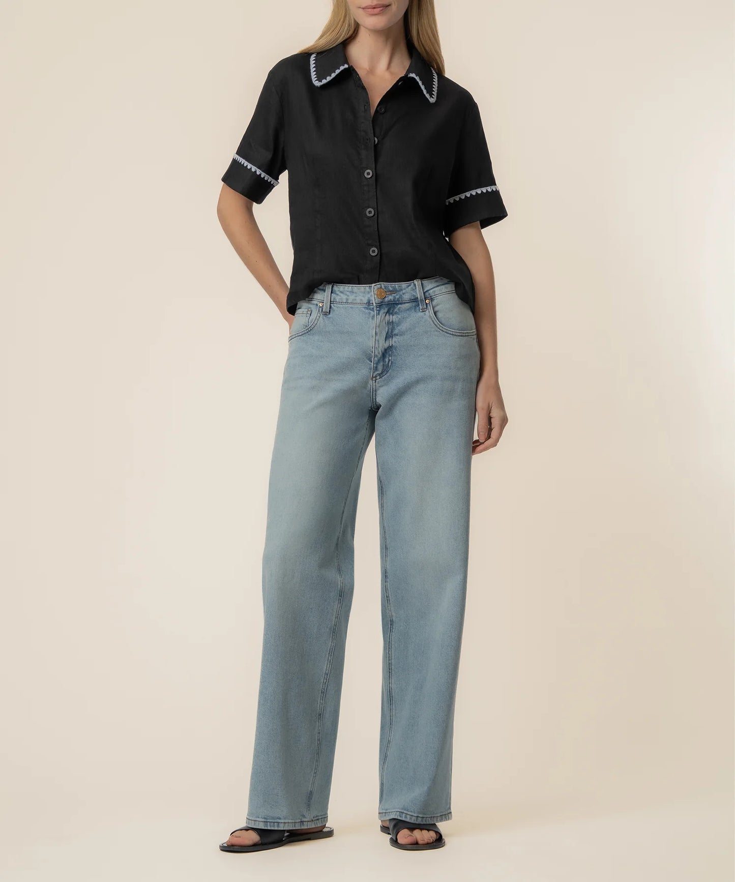 KUT From The Kloth - Marisol Linen Top