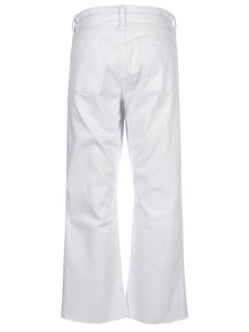 KUT From The Kloth Kelsey High Rise Ankle Flare Reg Hem KP0513MD6 in Optic White - back.