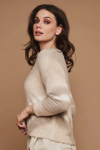 Model wearing Rino & Pelle - Kivi Sweater in Caramel Mix.