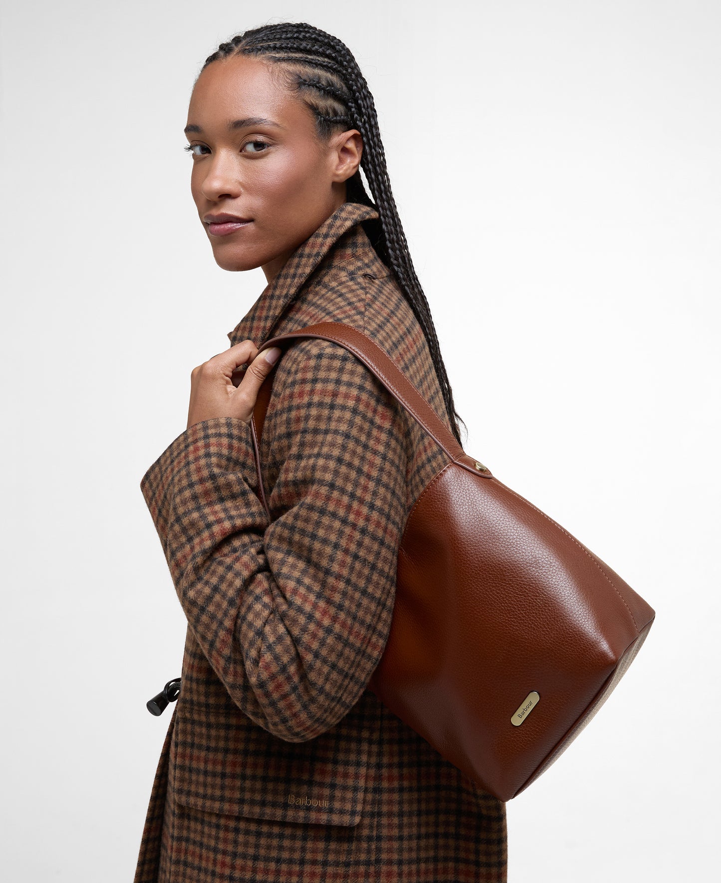 Barbour - Cedar Leather Bucket Bag