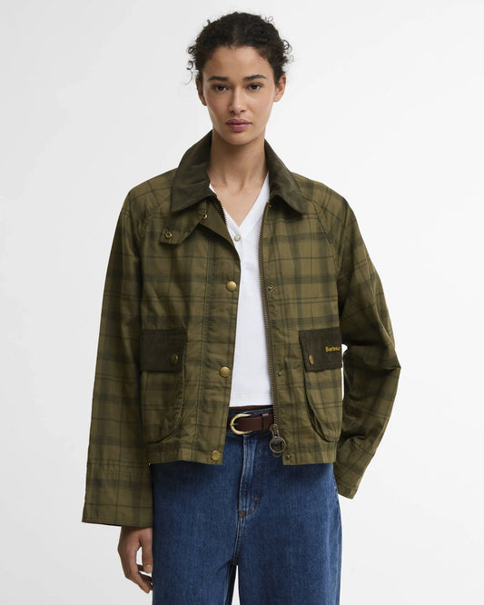 Barbour- Tartan Cropped Beadnell Casual Jacket