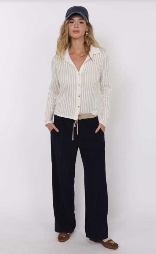 Sage the Label - On Film Vintage Contrast Piping Drawstring Pant