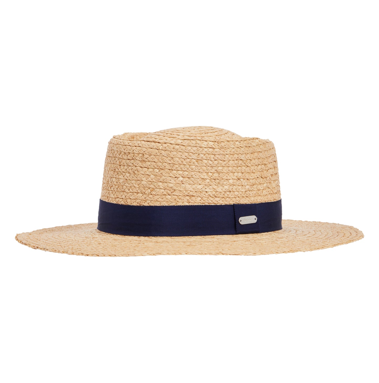 Barbour Lily Straw Summer Hat in Natural/Navy.