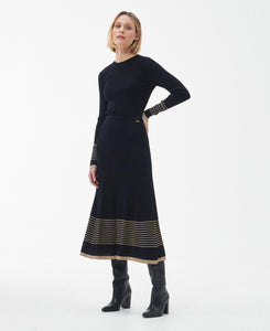 Model wearing Barbour Marlene Knit in Black.