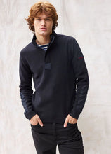 Load image into Gallery viewer, Model wearing Saint James - Loup de Mer II in Navy.

