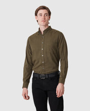 Load image into Gallery viewer, Model wearing Rodd &amp; Gunn - Barrhill Sports Fit Shirt in Loden.
