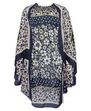 Load image into Gallery viewer, Barbour Harewood Cape in Navy/Shell Pink.
