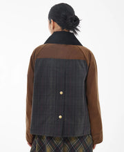 Load image into Gallery viewer, Model wearing Barbour Premium Catton Wax in Tan/Dark Classic - back
