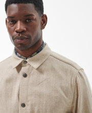 Load image into Gallery viewer, Model wearing Barbour Waterhill Overshirt in Stone Marl.
