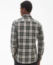 Load image into Gallery viewer, Model wearing Barbour Wetherham Tailored Shirt in Forest Mist.
