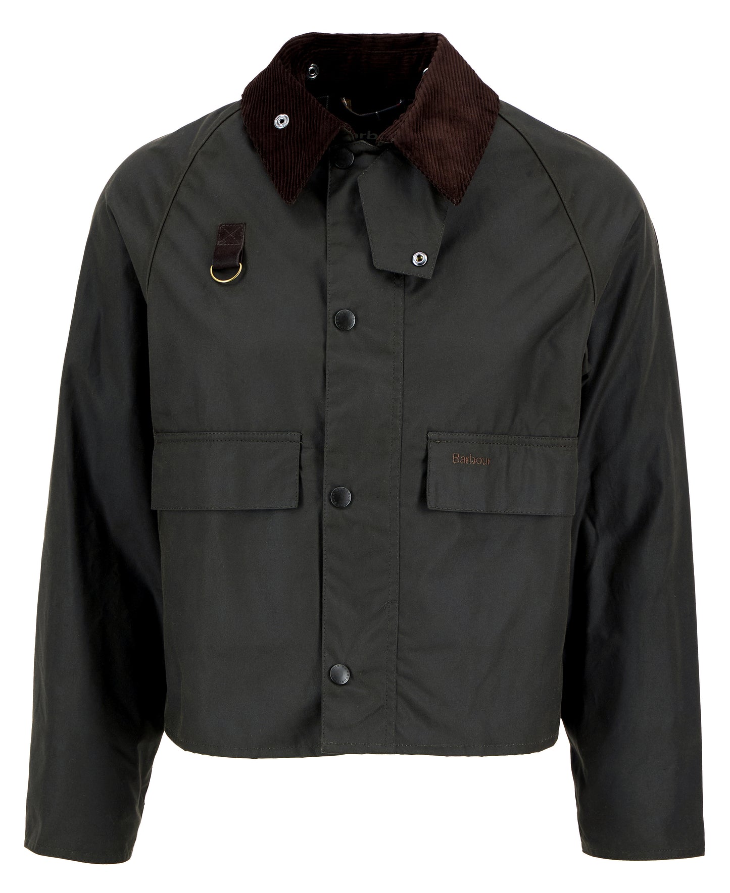 Barbour Spey Wax Jacket in Olive. 