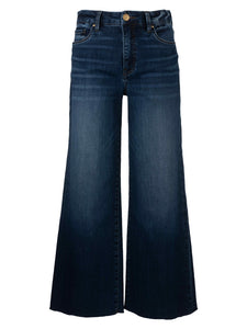 Kut From The Kloth - Meg High Rise Fab Ab Wide Leg Raw Hem in Inexhaustible.