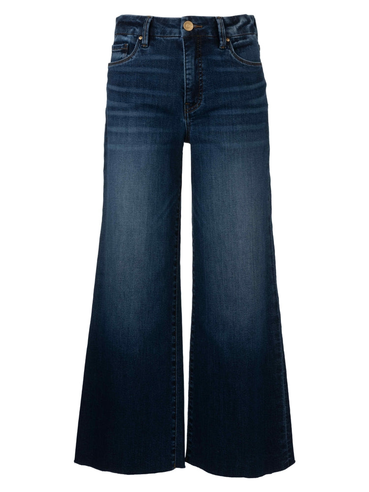 Kut From The Kloth - Meg High Rise Fab Ab Wide Leg Raw Hem in Inexhaustible.