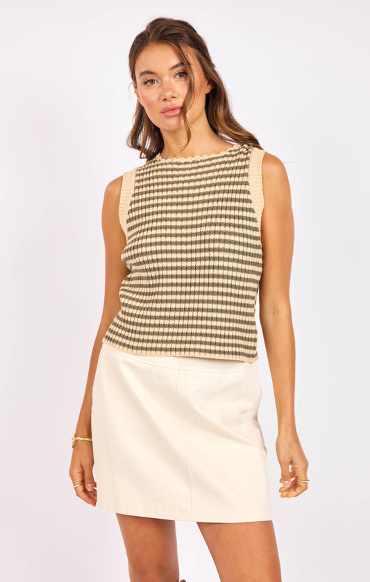 Sage the Label - Mona Stripe Sweater Tank