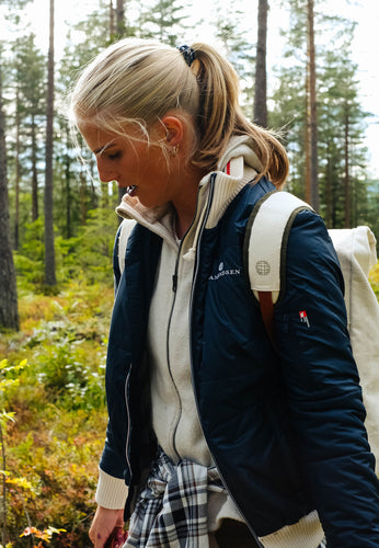 Model wearing Amundsen -  Breguet Jacket in Trooper.