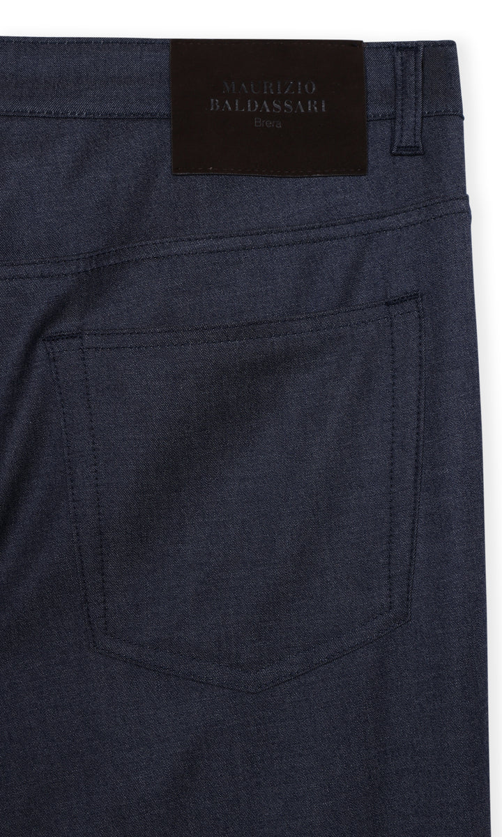 Maurizo Baldassari - Five Pockets Trouser Cashmere Blend Denim Look