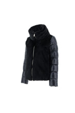 Load image into Gallery viewer, Herno - Bomber Jacket in Nylon Ultralight and Lady Faux Fur in Black.
