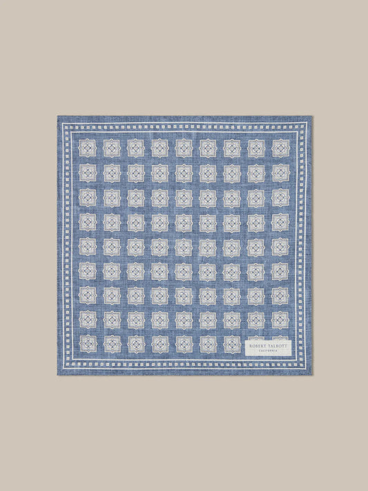 Robert Talbott - Colton Reversible Medallion/Neat Pocket Square