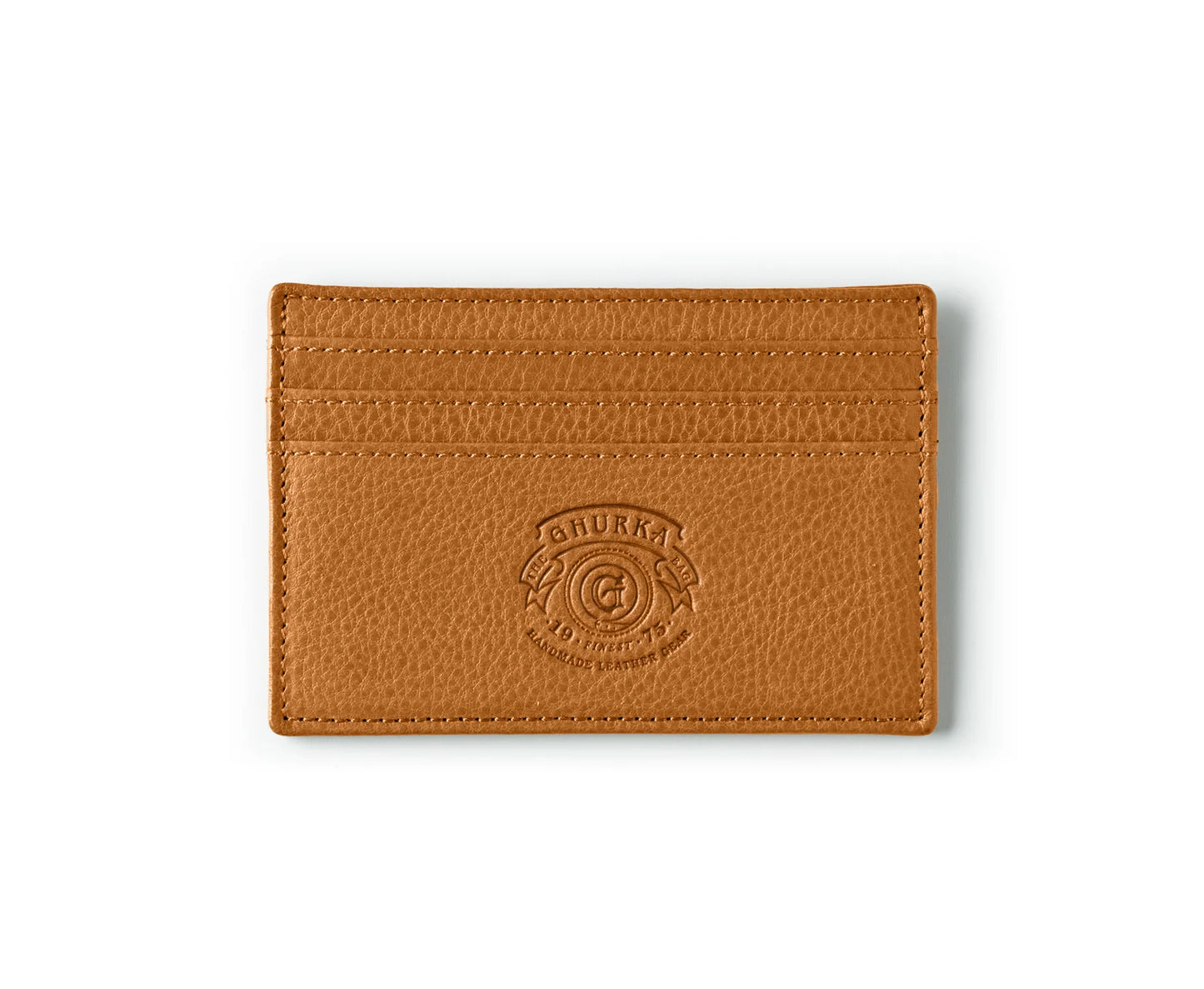 Ghurka - Slim Credit Card Case No. 204 in Vintage Tan Leather.
