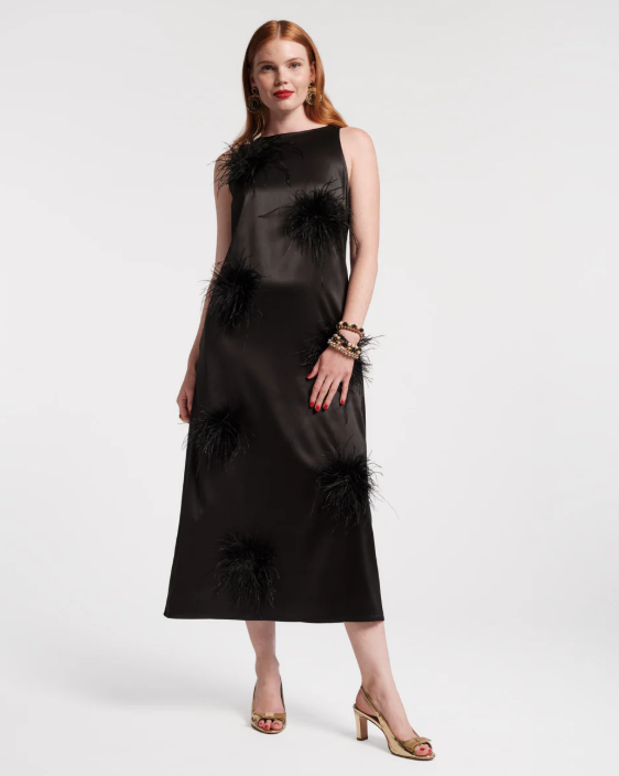 Frances Valentine - Francesca Feather Maxi Dress