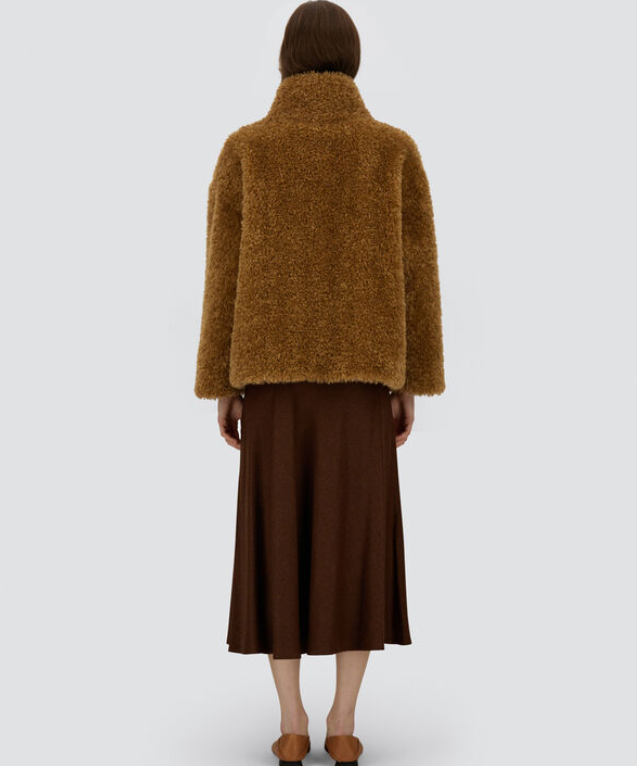 Herno Women's Short Teddy Bear Coat with Buckle